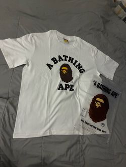 A Bathing Ape BAPE College Logo Tee White