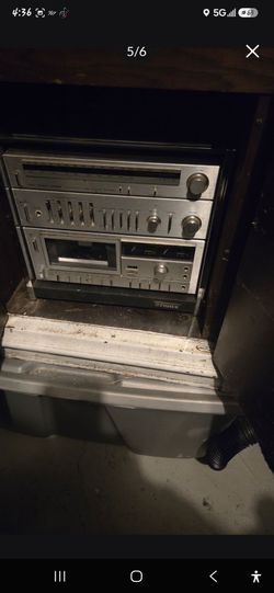 Fisher Vintage Stereo Receiver with Cassette Deck an equalizer an fisher record player and speakers
