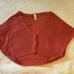 Scala orange cropped cardigan