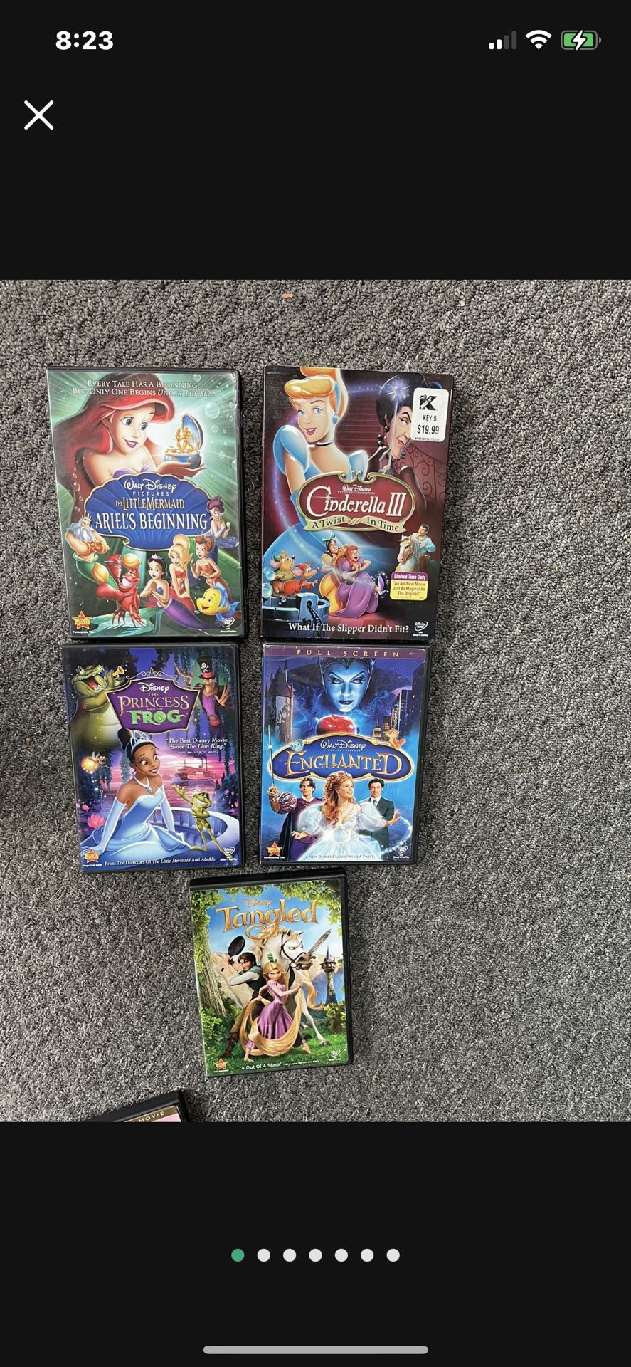 Disney Princess Movies Dvd Lot Of 5 