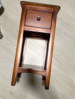 Wood Accent Table with Drawer