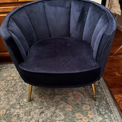Velour Barrel Chair
