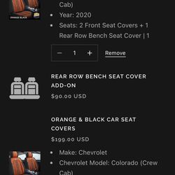 2020 Colorado Seat Covers