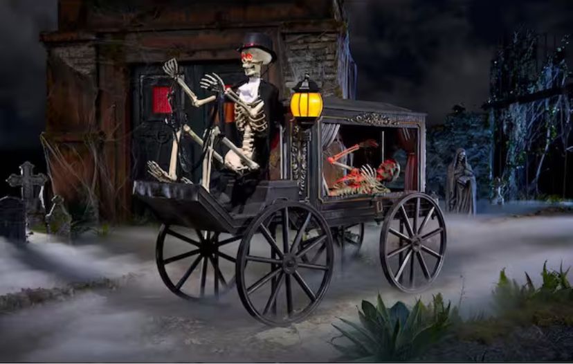 5 Ft Animated LED Hearse | Halloween Decoration | Home Depot Exclusive