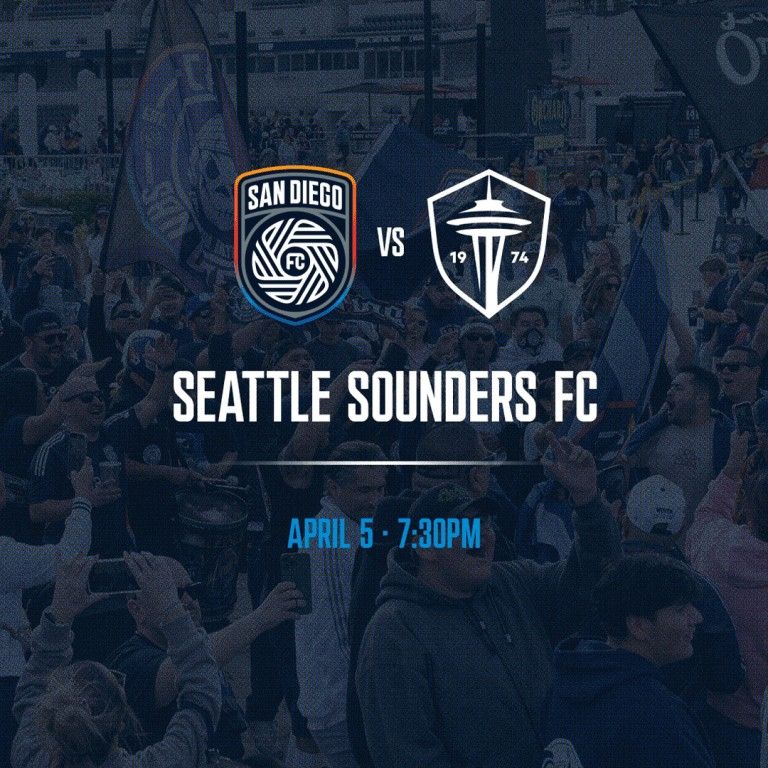 Seattle Sounders FC at San Diego FC
Sat Apr 5 at 7:30pm