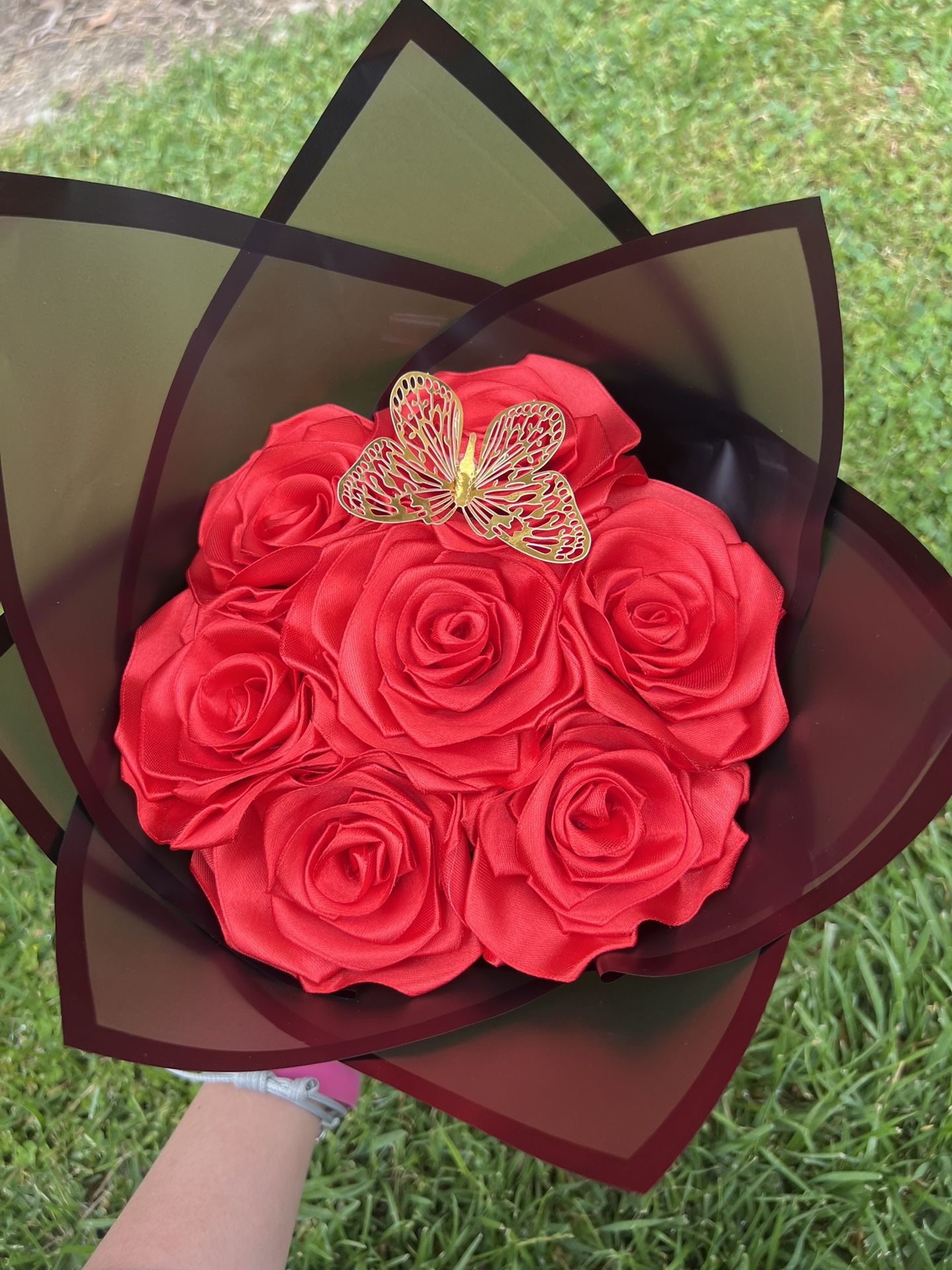 Ribbon/satin Roses