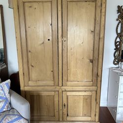 Beautiful Wood Armoire With Lock And Key Real Wood 