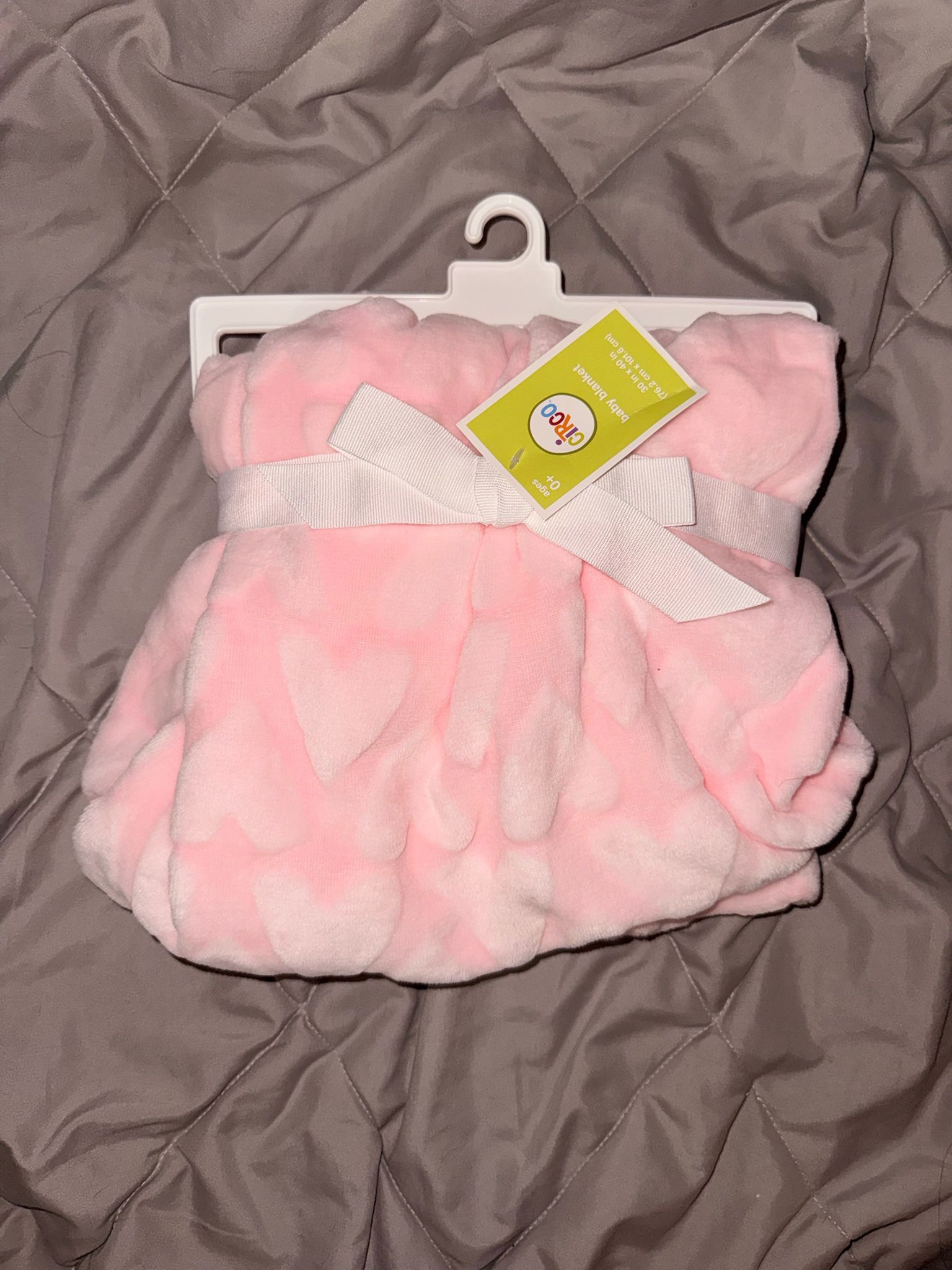 New Pink Heart Baby Blanket