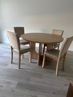 light oak dining table 4 chairs
