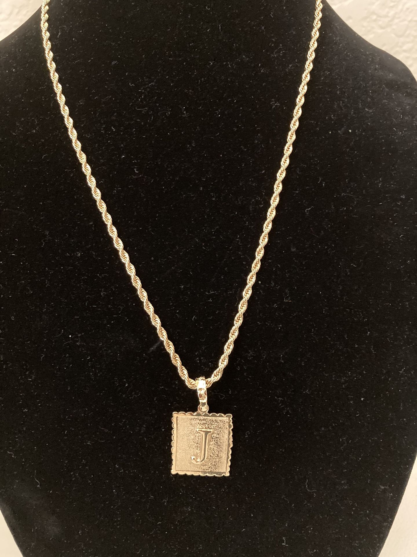 New Gold Plated Rope Chain And Letter J Pendant Jewelry & Accessories