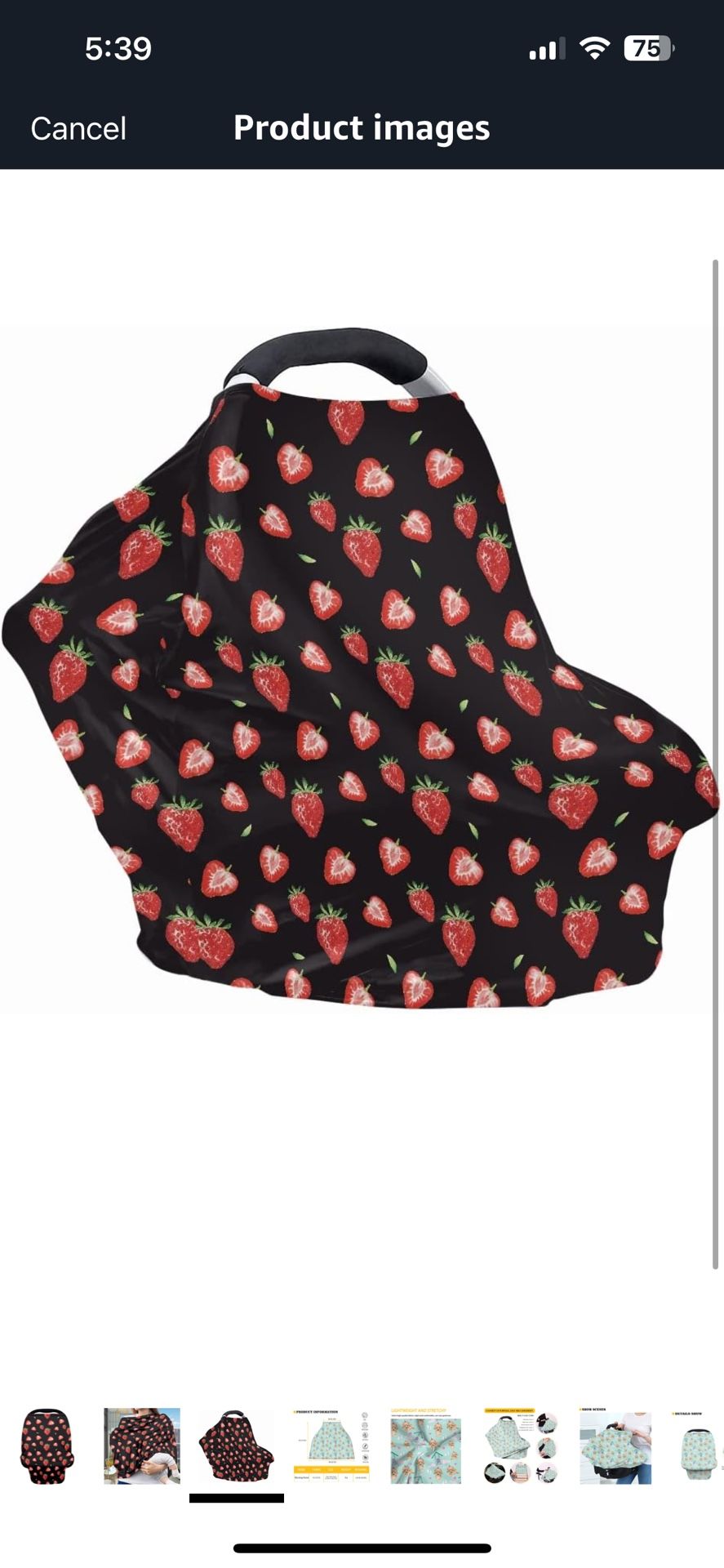 Strawberry Car Seat Cover