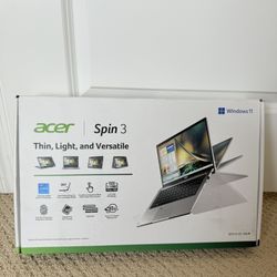 Brand New / Factory sealed - Acer 14" Touchscreen Convertible Laptop - Intel Core i3 Processor - 8GB RAM - 256GB SSD storage - Windows - Silver (SP314