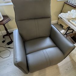 270° Power Swivel er Recliner Chair, PU Leather Electric Glider Reclining Sofa with USB Ports, Power Swivel Glider, Chair,Nursery Recliners for Living