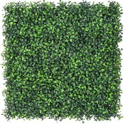 12 Pieces 20"x 20" Artificial Boxwood Panels Topiary Hedge Plant