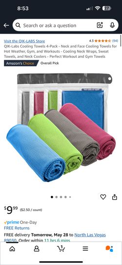 Cooling Towels toallas refrescantes