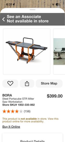 BORA Steel Portacube STR Miter Saw Workstation