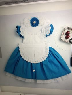 12months,6 months two pieces (dress and headpiece)brand new)