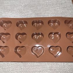 Silicone Chocolate Molds, Baking Mold for Chocolate, Jelly, Candy, Fat Bombs Keto Snacks, Ice Cube, Round Cups & Heart Shape, 4 PCS

