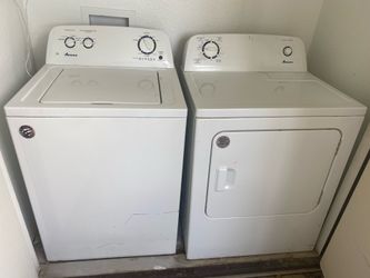 Amana White Washer & Dryer $125