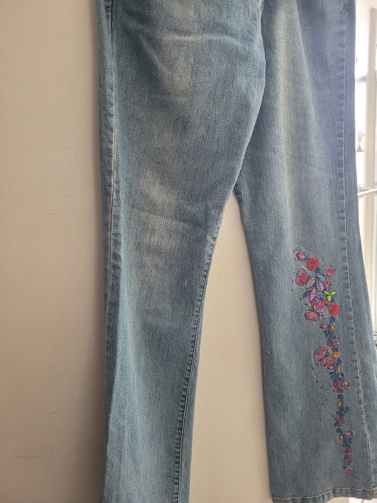 Skul Flowered Jeans