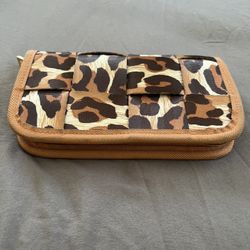 Harvey’s Seatbelt Leopard Print Clutch/wallet 