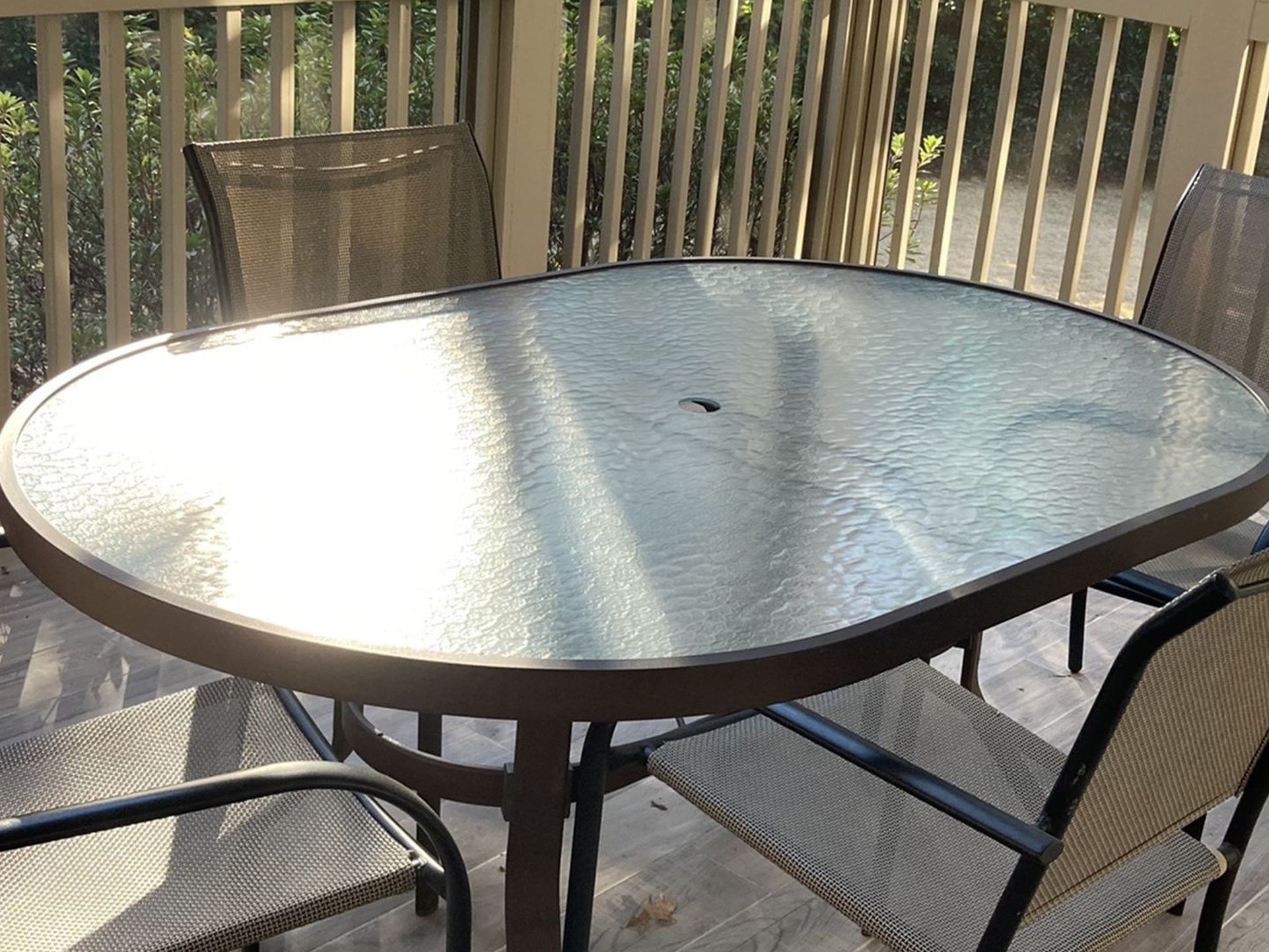 Outdoor table and four chairs