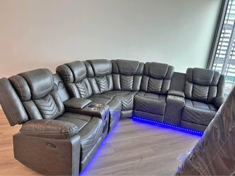 Entertainment Sectional Sofa – Bluetooth Audio + LED Lights – $1599