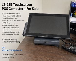 J2-225 Touchscreen POS Computer – For Sale