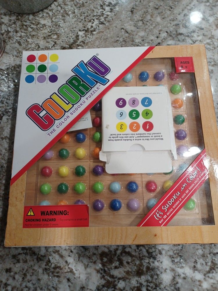 COLORKU: Color Sudoku Puzzle / Wood Board Game $30 OBO 