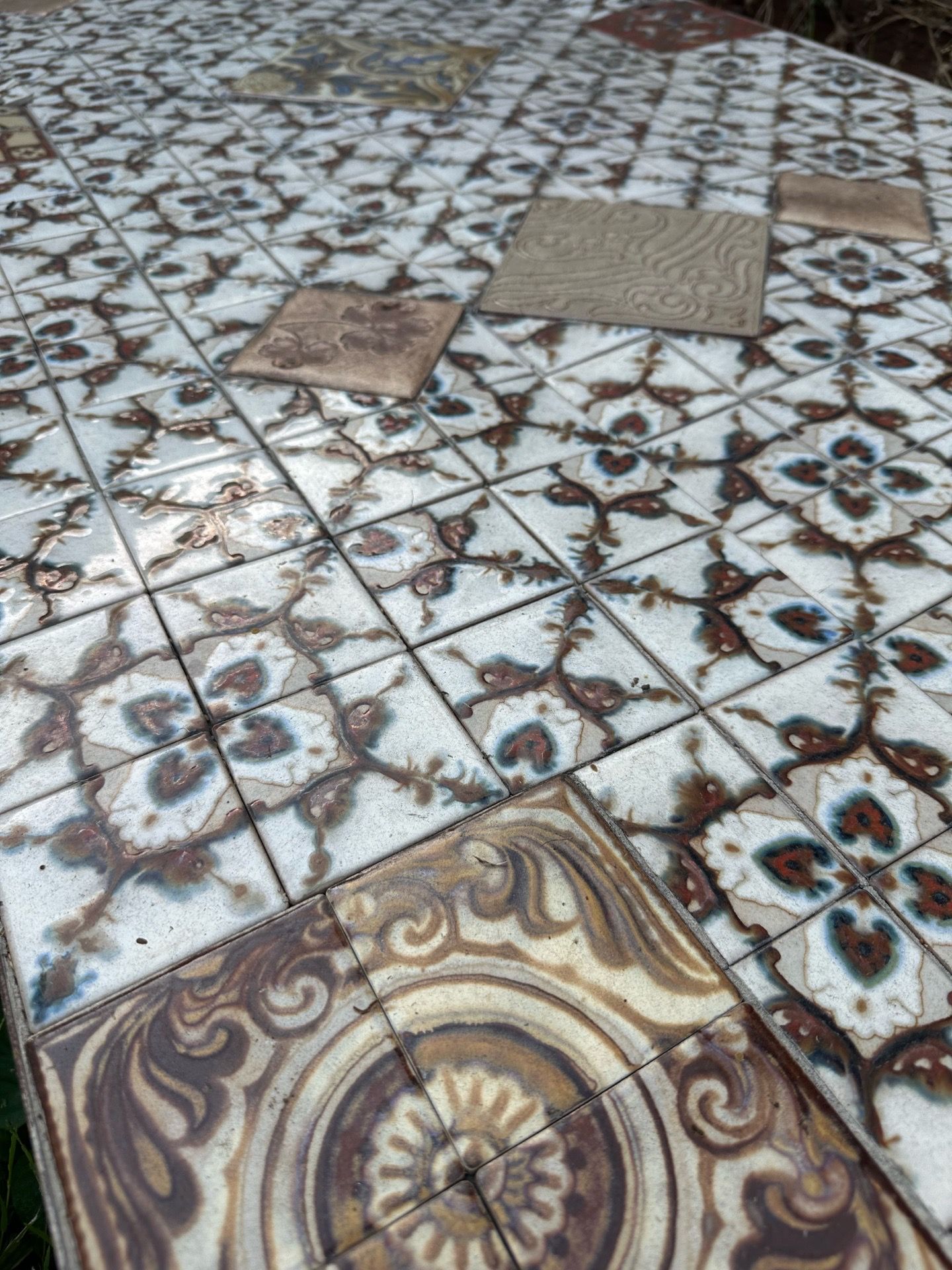 Mid Century Mosaic Outdoor Table