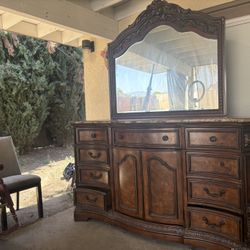 Furniture-Mirror And Chest