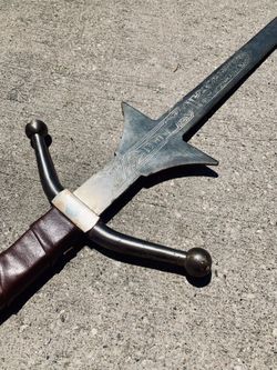 Sword 🗡 Metal, With Leather Strap On Handle. Super Nice And Solid Metal! Long 36”-40”.