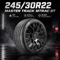 🔥 245/30R22 MASTER TRACK MTRAC GT Tires 🔥
