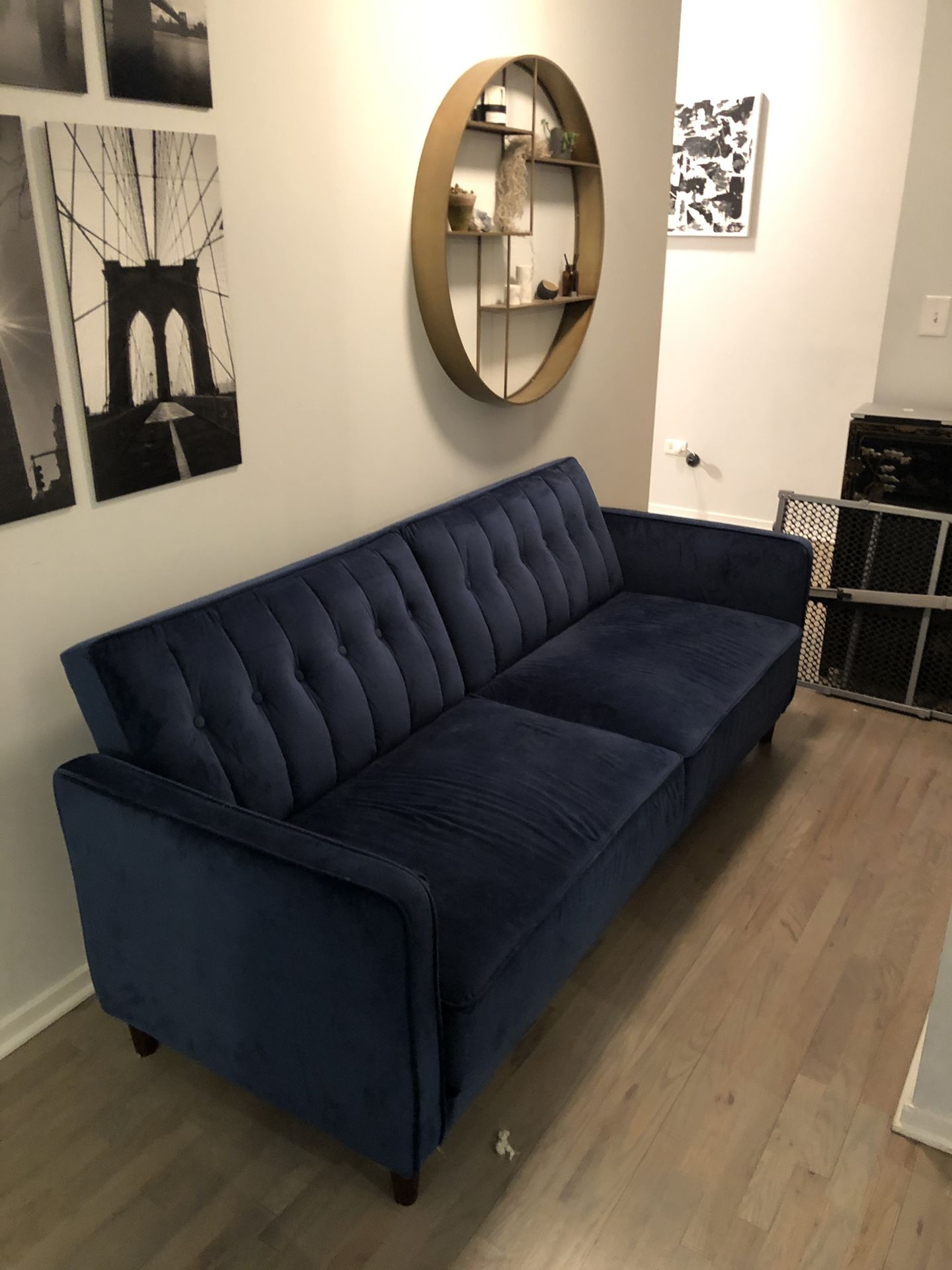 Blue Suede Futon 94”x 37”