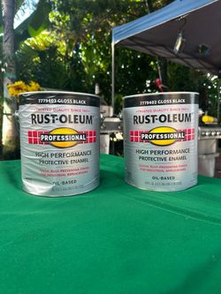 Rust-Oleum Professional Gloss Black Enamel Paint – 2 Gallons