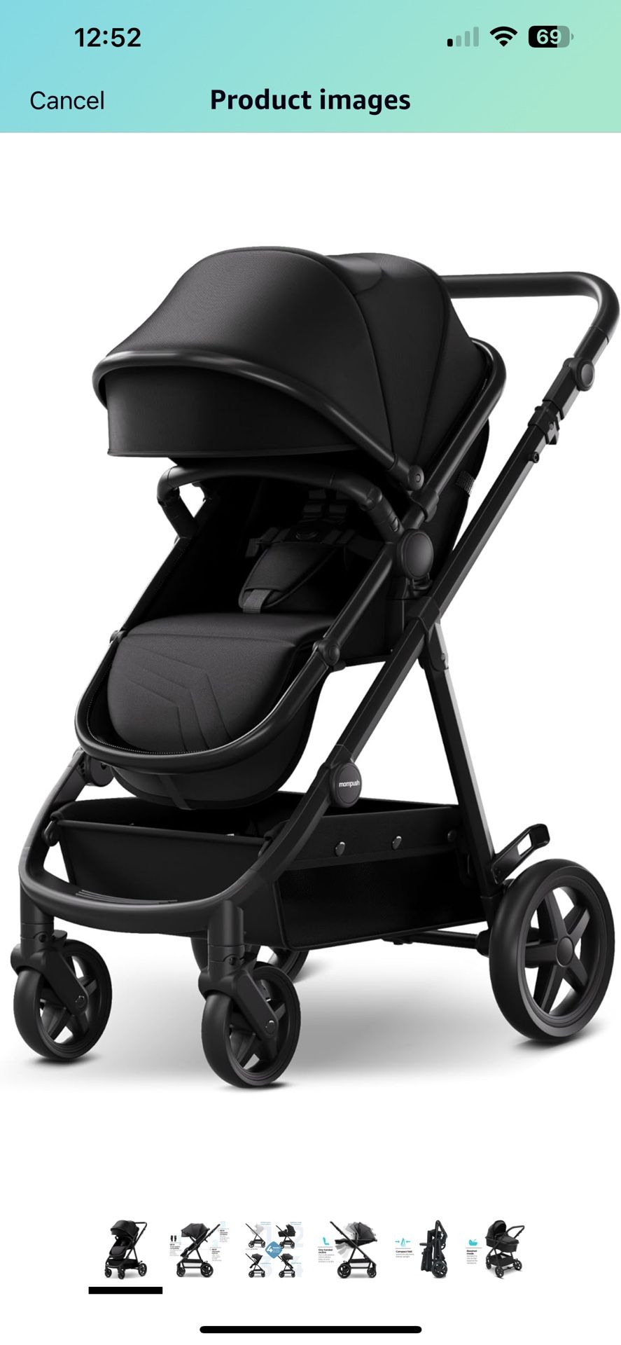 Mompush Meteor 2 Baby Stroller 2 in 1 with Bassinet Mode Baby & Kids