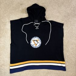 Pittsburgh Penguins NHL Hockey Hooded Pancho Sweater