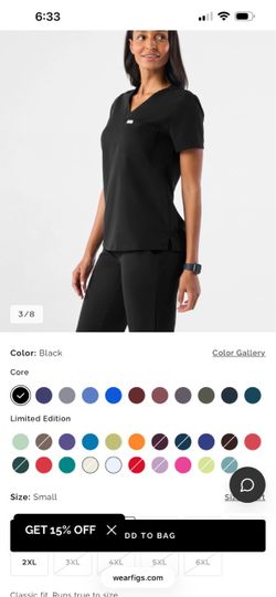 Figs Women's Black Scrub set