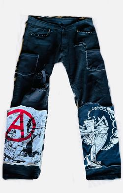 Custom made punk goth men’s jeans