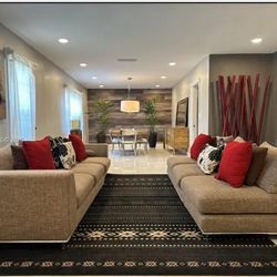 Modern couches with chrome base