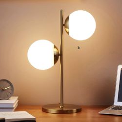 Brightech Sphere Table Lamp for Living Room, Mid-Century Modern Nightstand Light