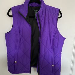 Purple Lauren Ralph Lauren Zipper Vest