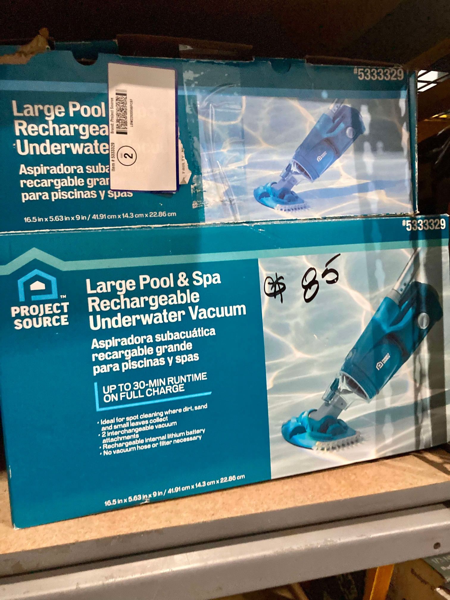 Large Underwater Rechargeable Pool Vacuum