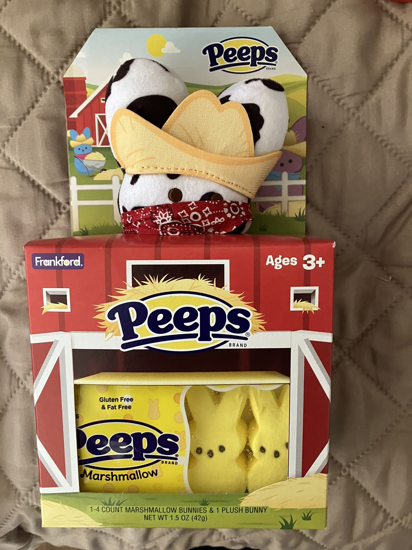 COWBOY PEEPS PLUSH ANIMAL and MARSHMALLOW TREATS (NEW and RARE)