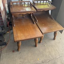 Wooden end tables