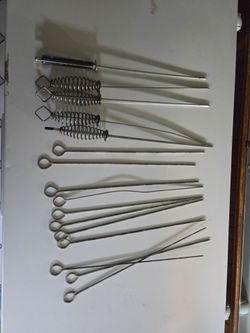 Variety of metal BBQ skewers for kebabs or marshmallows. All for $5