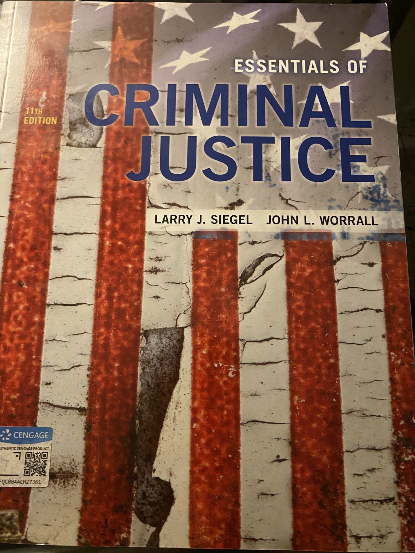 Book- Essentials of Criminal Justice 11th Edition