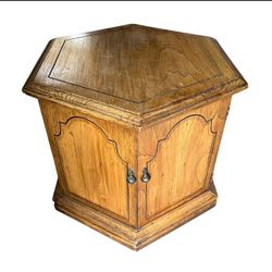 Vintage Solid Wood End Table 