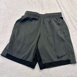 Nike Dry Boys Grey Polyester Elastic Waist Dri-Fit Trophy Athletic Shorts
