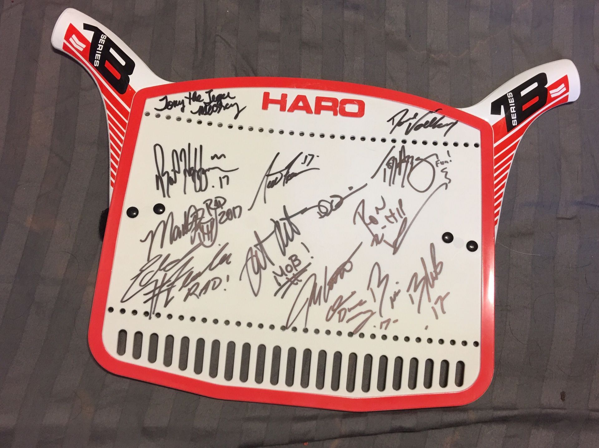 HARO BMX Number Plate Autographed - GT BMX, HARO BMX, Diamond Back, VDC, GJS, BMX, bike